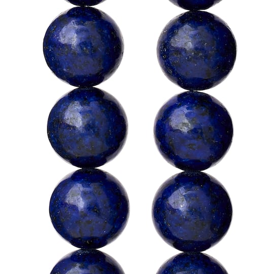 Dark Blue Reconstituted Lapis Round Beads, 10mm by Bead Landing&#x2122;